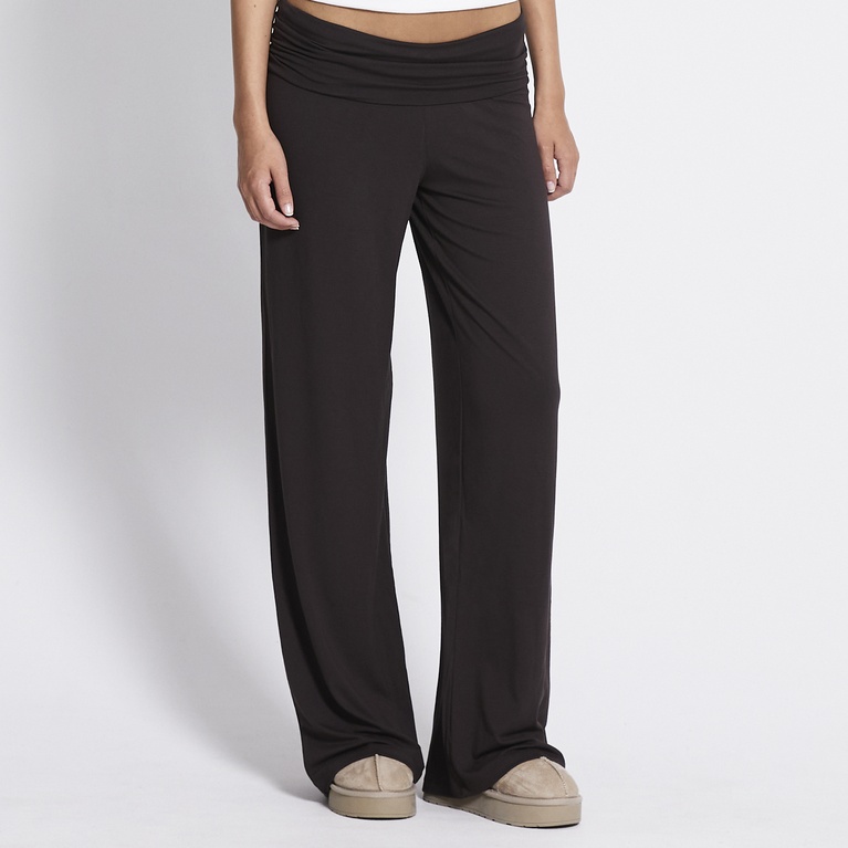 Foldable wide pants "Eleni" Brown